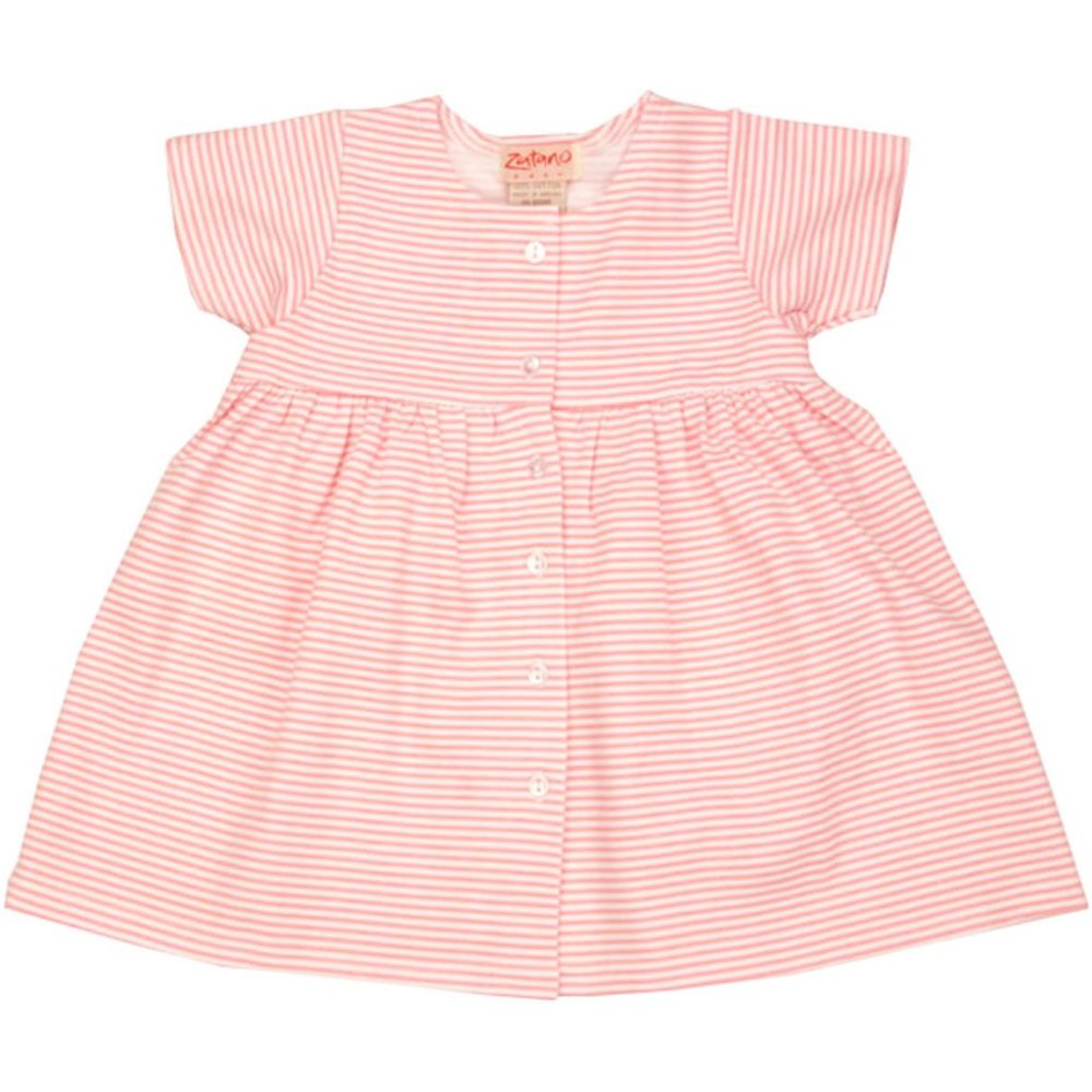 Zutano Pink Candy Stripe Dress 6-12 months